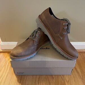 Clarks Men's Vargo Tan Leather Oxfords